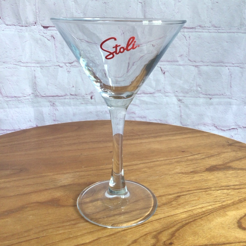 Clear Glass Stoli Martini Glasses - Set of 4 - Picture 3 of 7